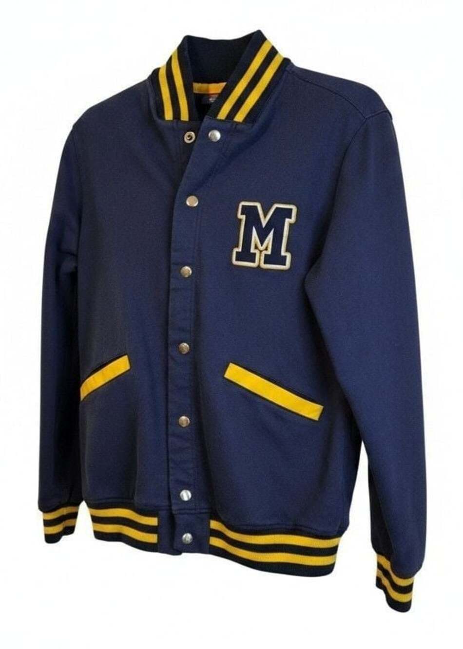 Vintage Reebok Gridiron Classic NFL Blue Letterman Varsity Jacket Size 16 Youth
